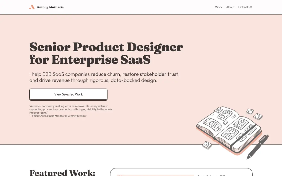 Portfolio site of Antony Mutharia