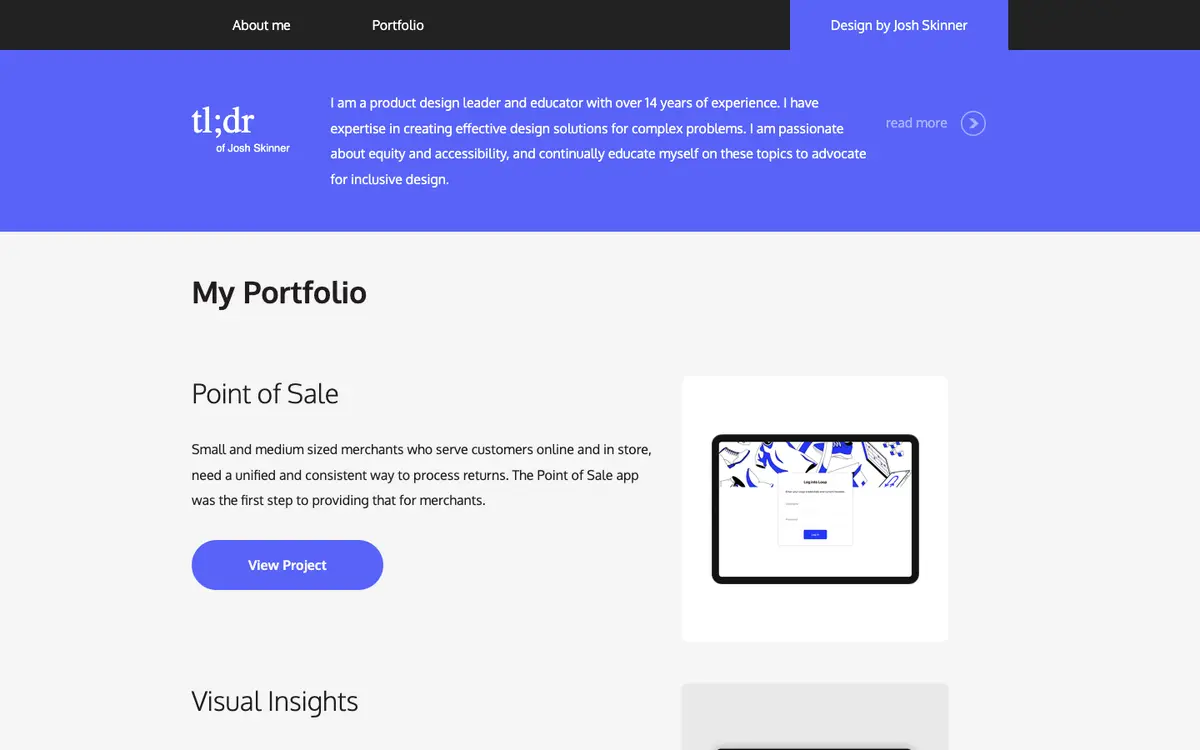 Portfolio site of Josh Skinner