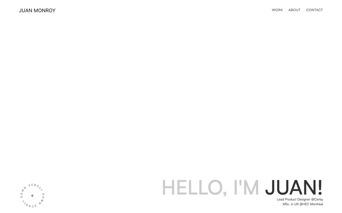 Portfolio site of Juan Monroy