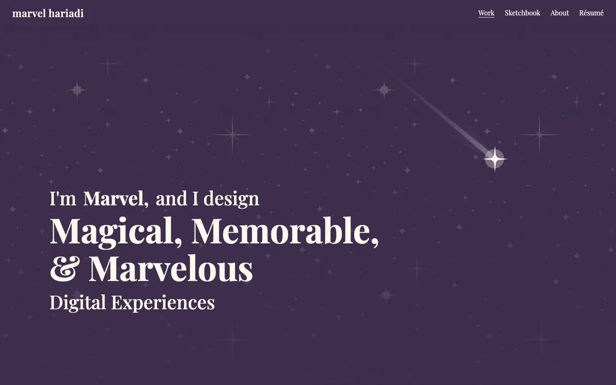 Portfolio site of Marvel Hariadi